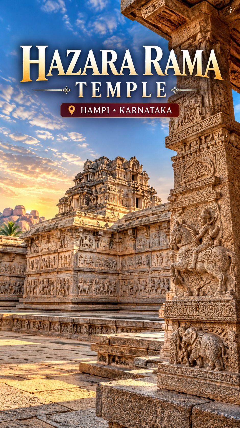 A masterpiece of the Vijayanagara Empire, dedicated to Lord Rama. 🙏