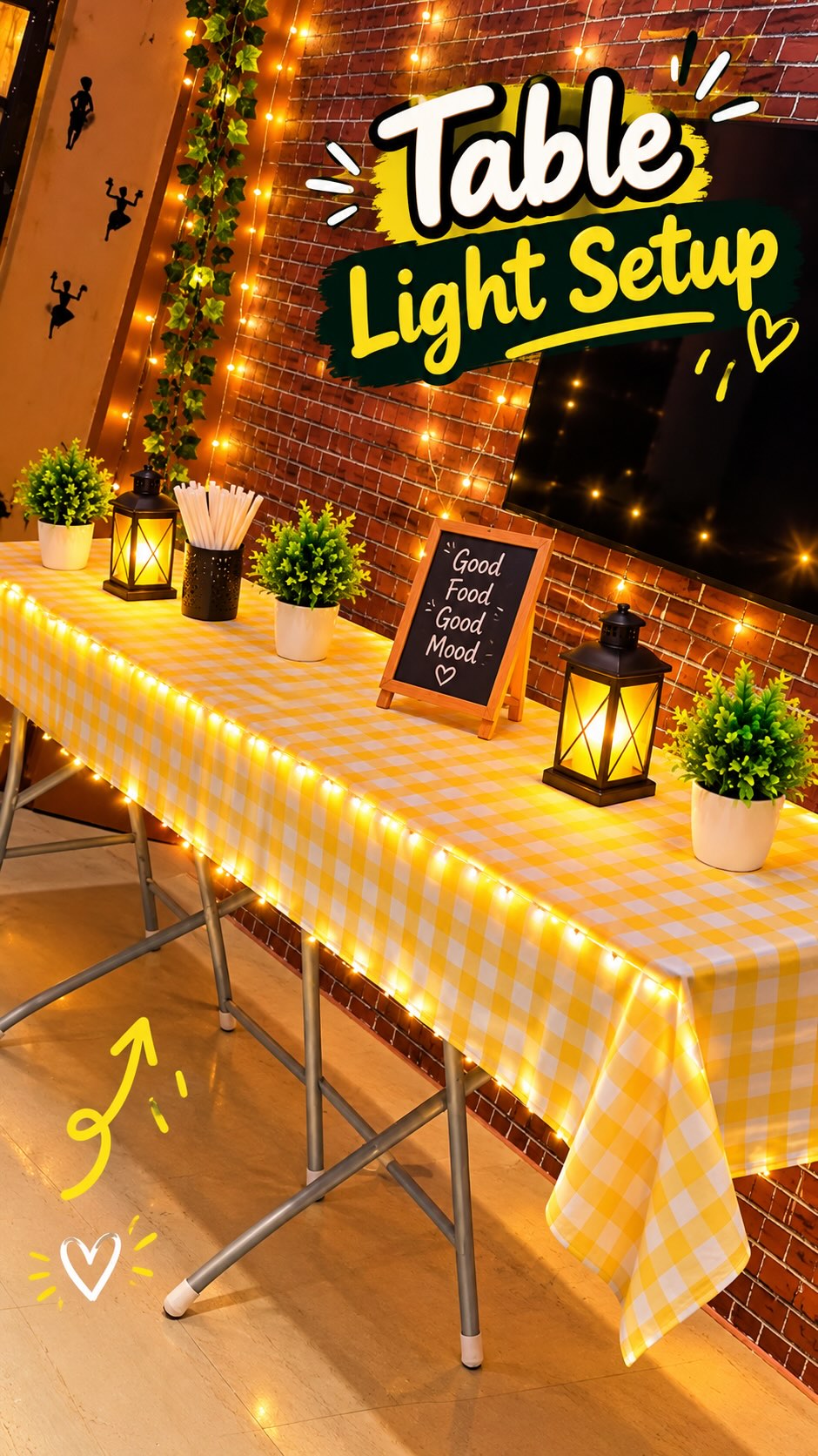 Table Light  stand setup 🌈🕯️❤️#salem #viralpost #fypppppppppppppppppppppppppppp...